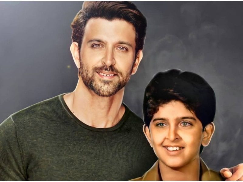 old and new photo of hrithik roshan